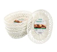 Kesper | Cestino per pane e frutta, confezione da 5 pezzi, materiale: rete di plastica, dimensioni: 31 x 23,5 x 8,5 cm, colore: bianco |1988015