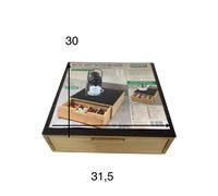 KESPER COFANETTTO BOX ORGANIZER PER TISANE , THE BAMBOO + VETRO