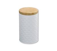 Kesper Contenitore in metallo bianco, 19 x 11 cm, con coperchio, design moderno, 38245