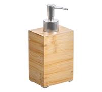 KESPER | Dispenser di sapone con pompa in acciaio inox, materiale: bambù, plastica, acciaio inox, dimensioni: 8,5 x 6,5 x 18 cm, colore: marrone - legno naturale | 19402