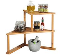 Kesper Mensola angolare da cucina con 2 ripiani, larghezza 52 x profondità 39 x altezza 29,5 cm, in bambù FSC