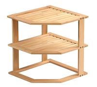 Kesper | Mensola da cucina, materiale: bambù, dimensioni: larghezza 25 x profondità 25 x altezza 27 cm, colore: marrone | 58804