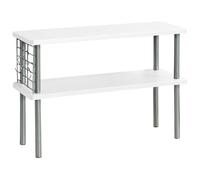 Kesper® | Mensola da cucina, materiale: certificato FSC® - MDF e metallo, dimensioni: 55 x 20 x 38 cm | con rete metallica e 3 ganci | ripiano aggiuntivo per spezie e utensili da cucina, colore