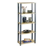 Kesper | Mensola, materiale: MDF, dimensioni: 60 x 29 x 147 cm (larghezza x profondità x altezza), colore: rovere Somona, grigio | 18452