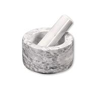 Kesper | Mortaio, materiale: marmo, dimensioni: Ø 13 cm, H: 8 cm, colore: bianco lucido | 71505
