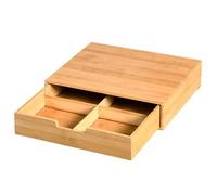 Kesper Organizer per capsule di tè e caffè in bambù, con cassetto, 34 x 31 x 8 cm, salvaspazio ed elegante, 58952