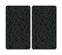 KESPER - Piastra per piano cottura in vetro, materiale: vetro di sicurezza ESG, dimensioni: 50 x 28,5 cm, spessore: 0,4 cm, altezza piedi: 0,3 cm, motivo: mosaico grigio-nero - 3753413