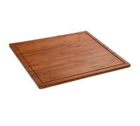 Kesper | Piastra protettiva XXL per fornello 56 x 50 x 4 cm | Colore: marrone scuro | Materiale: bambù FSC | Ideale anche per tagliere o spianatoia per la pasta