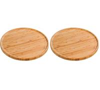 Kesper-Piatto da Pizza, in bambù, Colore: Marrone, 32 cm (Confezione da 2)
