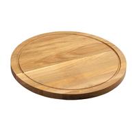 Kesper Piatto da vesperta, in legno di quercia, Ø 40 cm, con scanalatura per succo, oliato, certificato FSC, robusto, ideale per il pane e gli snack | 49441