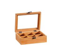 Kesper 50902 - Scatola Porta tè in bambù, 21,7x16x9 cm