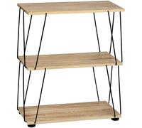 Kesper Scaffale a 3 ripiani - effetto legno - 61,5 x 31,5 x 71 cm - Fibra certificata FSC - Struttura in metallo nero - Libreria - Design moderno - Montaggio semplice - 18461
