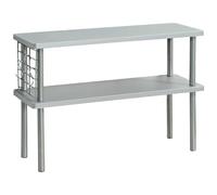 Kesper® | Scaffale da cucina grigio, materiale: certificato FSC® - MDF e metallo, dimensioni: 55 x 20 x 38 cm, con griglia e 3 ganci, ripiano aggiuntivo per cucina e spezie, colore: grigio | 27835