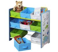 Kesper, Scaffale per Bambini, con 9 cassetti in Tessuto, Blu (Blau) - NUOVO