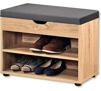 Kesper scarpiera con cuscino, 60 x 30 x 47 cm, naturale, legno