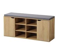 Kesper | Scarpiera con cuscino, materiale: fibra di legno, dimensioni: 103,5 x 48 cm x 29,5 cm, colore: naturale - rovere Sonoma | 15928 13