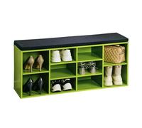 Kesper | Scarpiera con cuscino, materiale: truciolato, colore: verde, nero, 15982 13