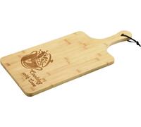 KESPER Servierbrett mit Spruch: cooking with love Bambus FSC 55x25x1,5cm