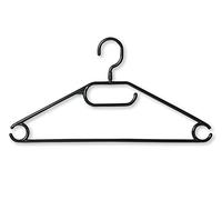 KESPER | Set di 10 grucce, materiale: plastica, larghezza: 40 cm, colore: nero | 16770