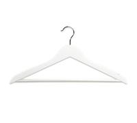 KESPER Set di 12 grucce in legno di loto con verniciatura antiscivolo, metallo, dimensioni: 44,5 cm di larghezza, colore: Bianco | 67148