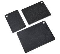 KESPER | Set di 3 taglieri, materiale: plastica PP, dimensioni: 36 x 26 x 0,9 cm, colore: nero, grigio | 30940