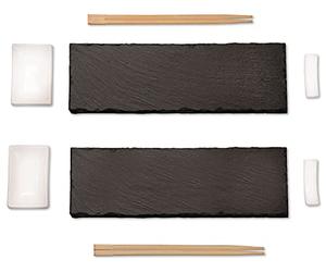 Kesper Set per sushi, 8 pezzi, per 2 persone, ardesia, 38142