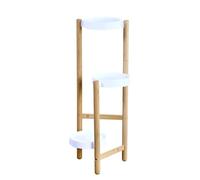 Kesper | Supporto per fiori, materiale: bambù certificato FSC, dimensioni: 28 x 70 x 34 cm, colore: naturale/bianco | 17275