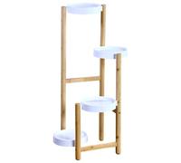 Kesper | Supporto per fiori, materiale: bambù certificato FSC, dimensioni: 48 x 78 x 42 cm, colore: naturale/bianco | 17276