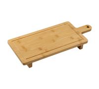 KESPER Tagliere e da portata, in bambù, 44 x 18 cm, 58396 | Tagliere rialzato in bambù con manico e apertura a forma di cuore per appenderla