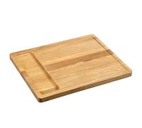 KESPER Tagliere in legno di quercia | certificato FSC | con rientranza | olio BIOFA resistente all'umidità | 45 × 36 × 2,5 cm | 49301