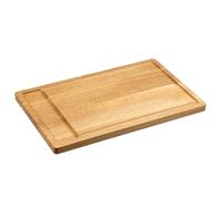 KESPER Tagliere in legno di quercia | certificato FSC | con rientranza | olio BIOFA resistente all'umidità | 45 × 28 × 2 cm | 49300