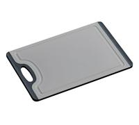 Kesper | Tagliere, materiale: plastica (PP/TPE), dimensioni: 36,5 x 24,5 x 0,85 cm, colore: grigio/nero | 30884