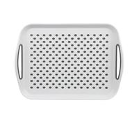 KESPER | Vassoio da portata antiscivolo, materiale: plastica PP, dimensioni: 41,5 x 29 x 4,5 cm, colore: bianco, grigio | 77300