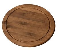 KESPER Vesperteller 59442 - Piatto in bambù scuro con scanalatura/piatto in legno