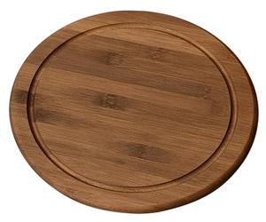 KESPER Vesperteller 59442 - Piatto in bambù scuro con scanalatura/piatto in legno