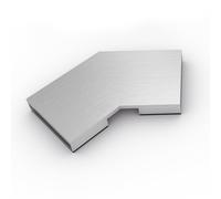 KESSEL Linearis Infinity elemento di collegamento, 45 gradi, 45100.02, Linearis Infinity acciaio inox spazzolato [Canaline Doccia e Scarichi Bagno > Accessori per Canaline Doccia e Scarichi Bagno]