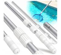 KESSER® Asta telescopica per Piscina Asta per Piscina in Alluminio | Asta per la Pulizia della Piscina, in 3 Pezzi | Regolabile da 1,20 m a 3,60 m | Resistente alle intemperie e Robusta