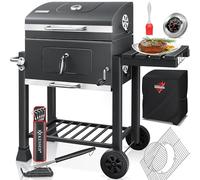 KESSER® Barbecue con Carrello XL Barbecue a carbonella con Coperchio, Ruote, Manico in Acciaio Inox, griglia e termometro a carbonella,Grande Barbecue a carbonella Barbecue da Campeggio