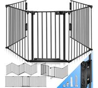 KESSER® Cancelletto di protezione per camino con porta in metallo, per sicurezza per bambini,