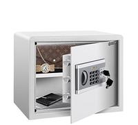 KESSER® Cassaforte elettr. | Incl. box batteria | Cassaforte elettronica | 3x doppio cilindro di bloccaggio | Cassaforte a muro a pavimento | Cassaforte a mobile | Illuminazione interna, L d'argento