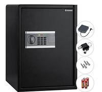 KESSER® Cassaforte Elettronica | Incl. Box Batteria | 3x Doppio Cilindro Di Bloccaggio | A Muro, Pavimento o Mobile | Illuminazione Interna, XL