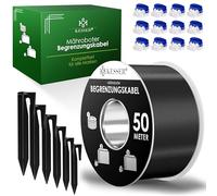 KESSER® Cavo limitatore + picchetti + connettore Cavo per Tosaerba, Robot Tosaerba, Set di Accessori Compatibile con Gardena/Bosch/Worx/Einhell/Honda/ROBOMOW, 50m + Set