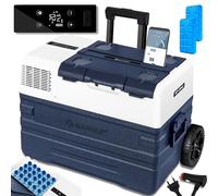 KESSER® Compressore Box congelatore elettrico Congelatore 42 litri, con controllo APP connessione USB 12/24 V 230V, +Telescopico Ruote Frigorifero raffreddamento a -20 ° C per auto, camion, barca