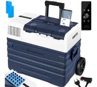 KESSER® Compressore Box congelatore elettrico Congelatore 52 litri, con controllo APP connessione USB 12/24 V 230V, +Telescopico Ruote Frigorifero raffreddamento a -20 ° C per auto, camion, barca