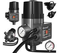 KESSER® Controllo della pompa con indicatore a barre, con cavo, controllo elettronico della pompa da 10 bar, interruttore a pressione, monitora la pressione dell'acqua, accensione e spegnimento