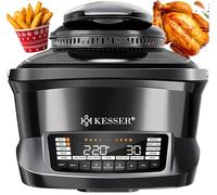 KESSER® Fornello multicooker con friggitrice ad aria calda, 8 l e 16 programmi, utensile da cucina - grigliare, cuocere, stufare, cuocere a vapore, funzione preriscaldamento e mantenimento del calore