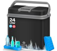 KESSER® Frigobox da 24 litri | RAFFREDDA e RISCALDA | Frigo box termoelettrico 12 volt e 230 volt con 2 batterie di raffreddamento | Mini frigo | per auto e campeggio | EEK A+++| Auto e campeggio