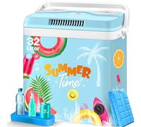 KESSER® Frigorifero 32 Litri | Raffreddamento e Riscaldamento | Frigorifero termoelettrico 12 Volt e 230 Volt | Minifrigo | per Auto e Campeggio |incl. Pacchetti di raffreddamento | EEK A++