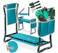 KESSER® Inginocchiatore 2 in 1 XXL per il giardinaggio Cuscino imbottito Cuscino in schiuma eva Sgabello da giardino Pieghevole Incl. 2 borse per attrezzi Panca da giardino Regolabile in altezza