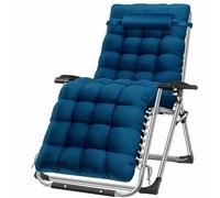 KESSER® Lettino Sedia a Sdraio Pieghevole con portabicchieri Sedia da Giardino con Cuscino, Sedia a Sdraio, Lettino da Giardino Extra Large, Lettino da Giardino con Schienale Regolabile
